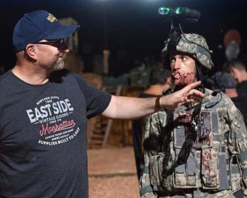 NEIL MARSHALL on the set of THE LAIR