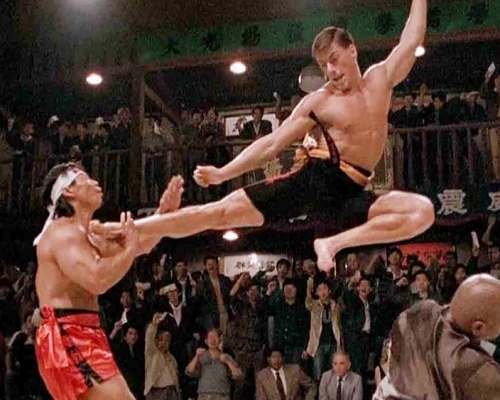 Jean-Claude Van Damme kicks Bolo Yeung in BLOODSPORT