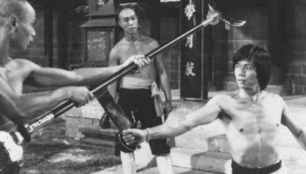 Gordon Liu, Lee Hoi-Sang and Lau Kar Leung on the set of The 36th Chamber Of Shaolin - image via HKMDB