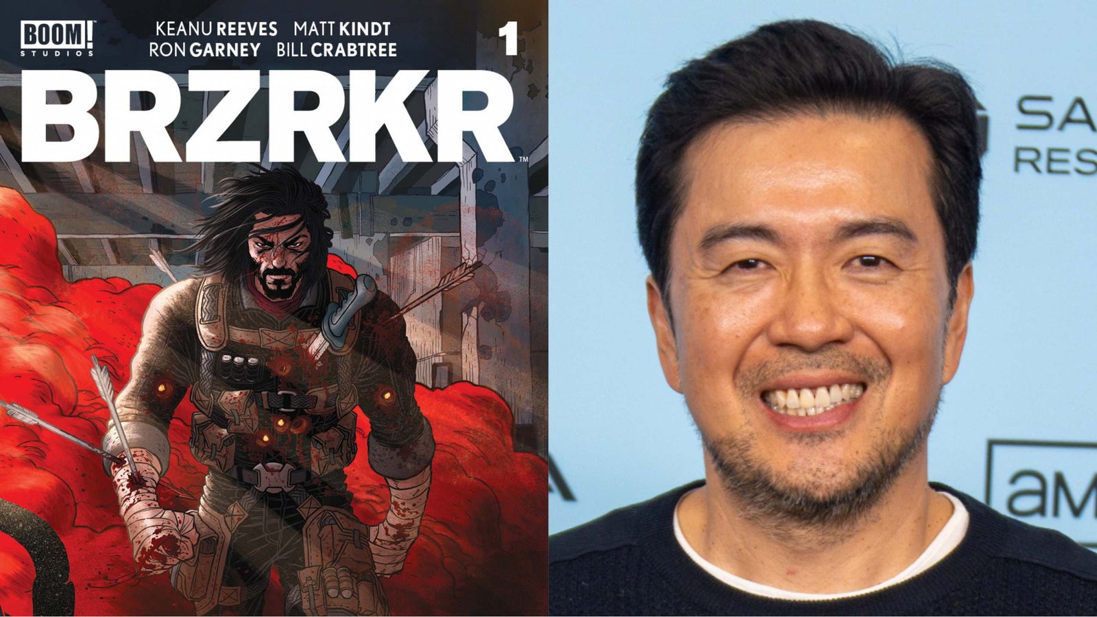 BRZRKR comic cover (left)/Justin Lin (right)