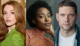 Harriet Slater, Arsema Thomas, and Tom Brittney