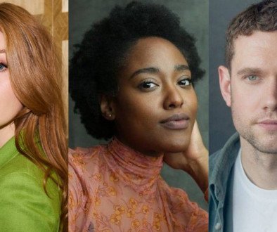 Harriet Slater, Arsema Thomas, and Tom Brittney