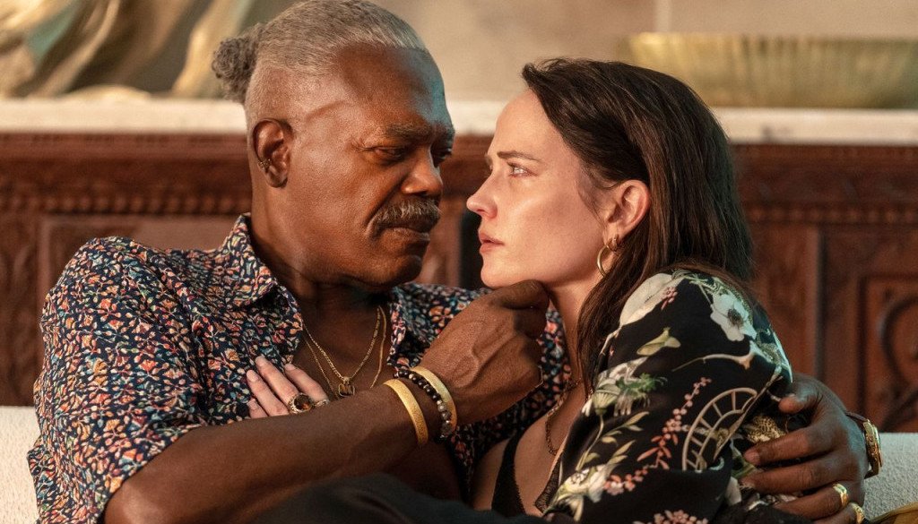 Samuel L. Jackson and Eva Green in "Just Play Dead" (Photo by Rico Torres)